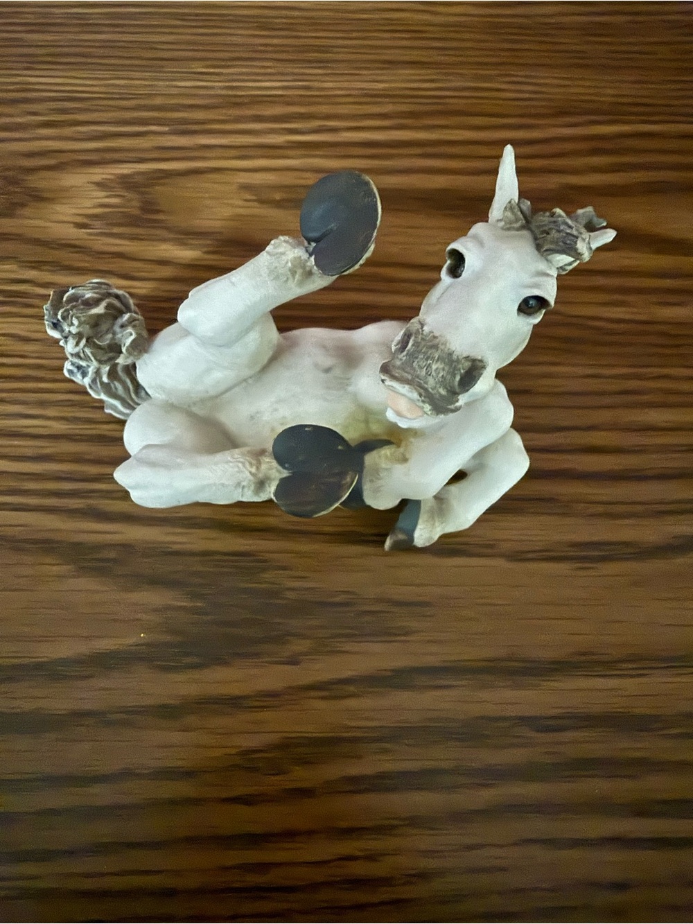 Sealmark Comical Horse Figurine Gray Polyresin Laughing Vintage 1998 Home Decor